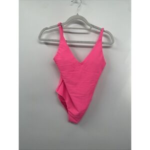 Beach Riot Reese Swimsuit Womens XS Pink Stretch Ribbed One-Piece Beach NWT